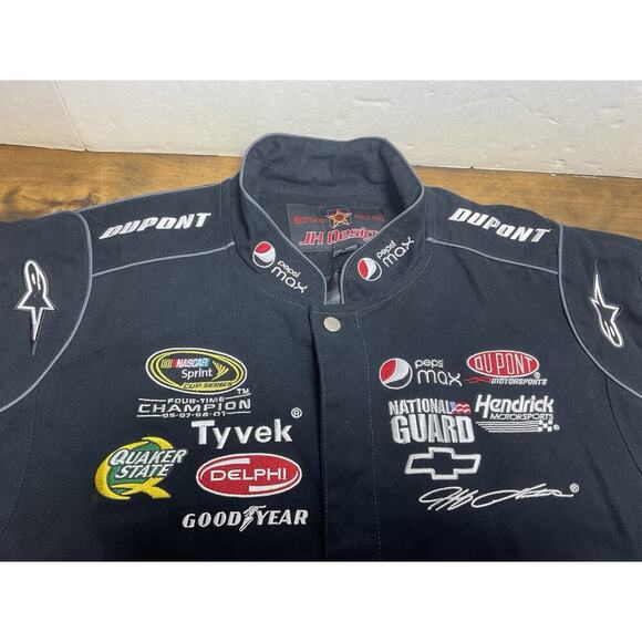 PEPSI Max JEFF GORDON Jacket Coat 2XL JH DESIGN NASCAR Black Racing Bomber 17983 - Picture 2 of 16